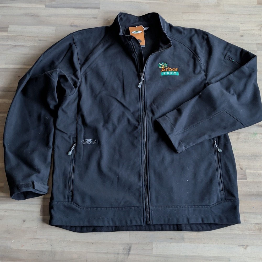 Arborwear Stretch Cambium Softshell Jacket Men's 3XL Black Full Zip NEW!‎